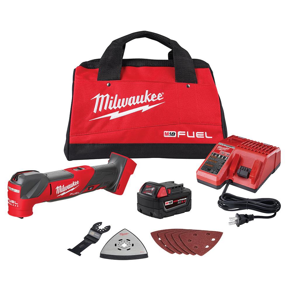 Milwaukee® 2836-20 M18™ FUEL™ Electric Cordless Oscillating Multi-Tool, 10000 to 20000 opm Speed, 18 V, Lithium-Ion Battery, 1 Batteries, Yes