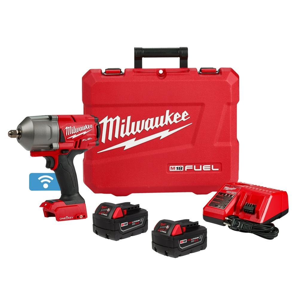 Milwaukee&reg; 2562-22 M12 FUEL&trade; Stubby Impact Wrench Kit, 3/8 in Drive, 3300 bpm, 6600 in-lb Torque Rating, 12 V, 4.8 in OAL