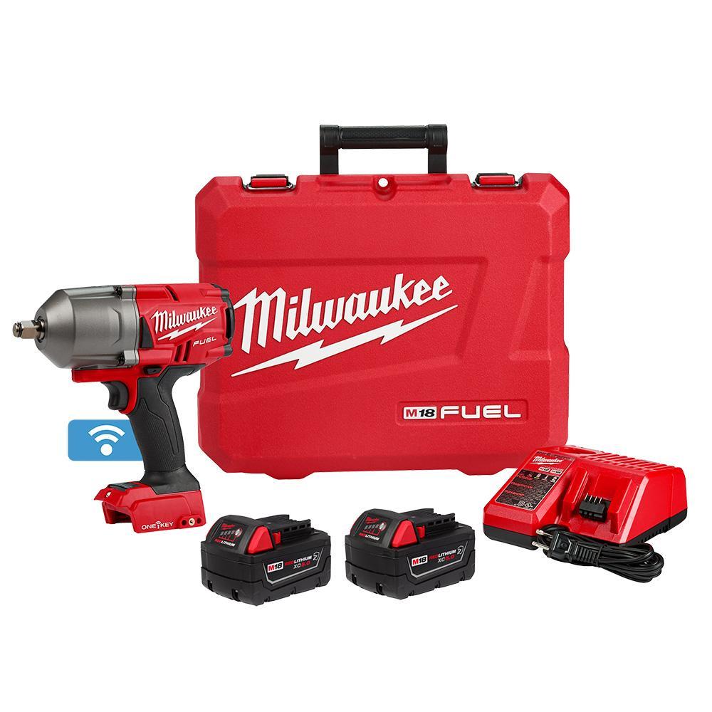 Milwaukee&reg; 2862-22R M18 Compact Wrench, 1/2 in Drive Square Drive, 250 ft-lb Torque Rating, 18 to 20 V, 8.1 in OAL