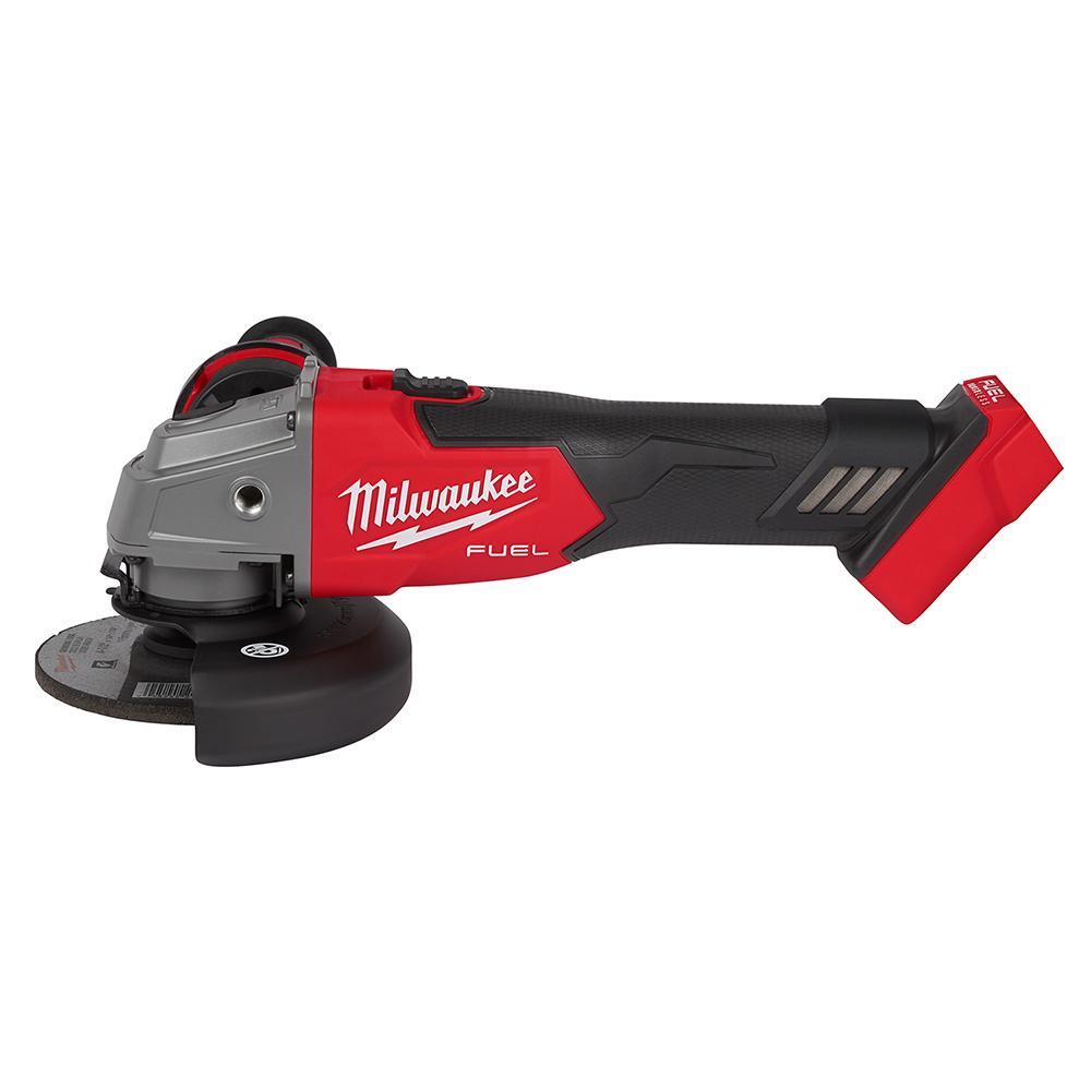 Milwaukee&reg; 2881-20 M18&trade; FUEL&trade; Cordless Angle Grinder, 5 in Dia Wheel, 5/8-11 UNC Arbor/Shank, 18 V, Li-Ion Battery, Slide Switch