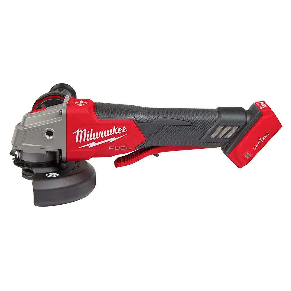 Milwaukee&reg; 2882-20 M18&trade; FUEL&trade; Cordless Angle Braking Grinder With Paddle Switch, 5 in Dia Wheel, 5/8-11 UNC Arbor/Shank, 18 V, Li-Ion Battery, Paddle Switch