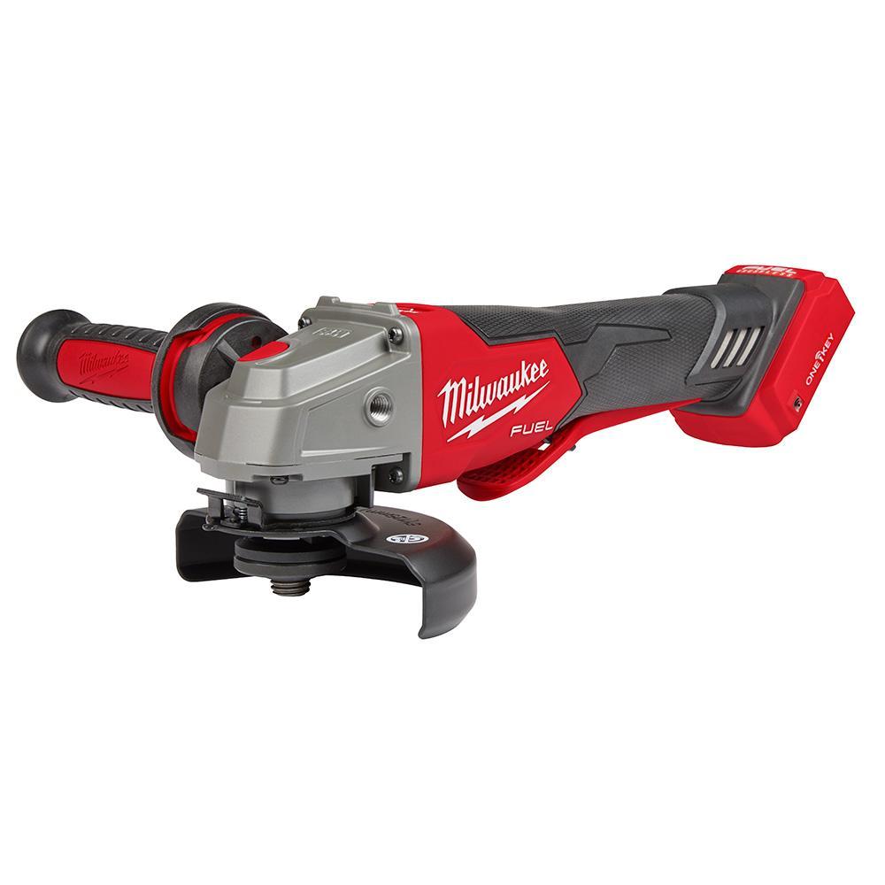 Milwaukee&reg; 2882-20 M18&trade; FUEL&trade; Cordless Angle Braking Grinder With Paddle Switch, 5 in Dia Wheel, 5/8-11 UNC Arbor/Shank, 18 V, Li-Ion Battery, Paddle Switch