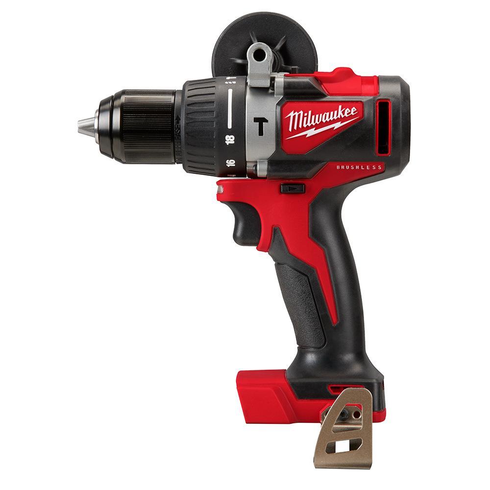 Milwaukee&reg; 2902-20 Brushless Cordless Hammer Drill, 1/2 in Single Sleeve Ratcheting Chuck, 18 V DC, 0 to 550/0 to 1800 rpm No-Load, Li-Ion Battery