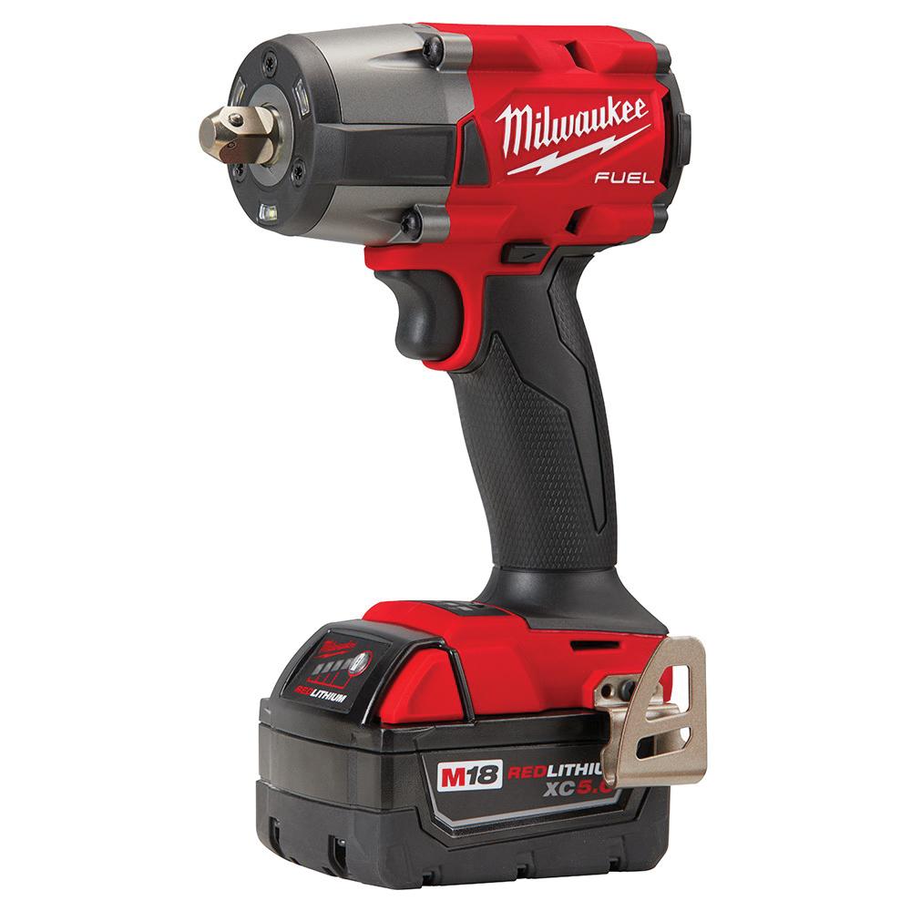 Milwaukee&reg; 2962P-22 M18&trade; FUEL&trade; Cordless Variable Mid-Torque Impact Wrench, 1/2 in, 650 in-lb Torque, 18 V, 6 in OAL