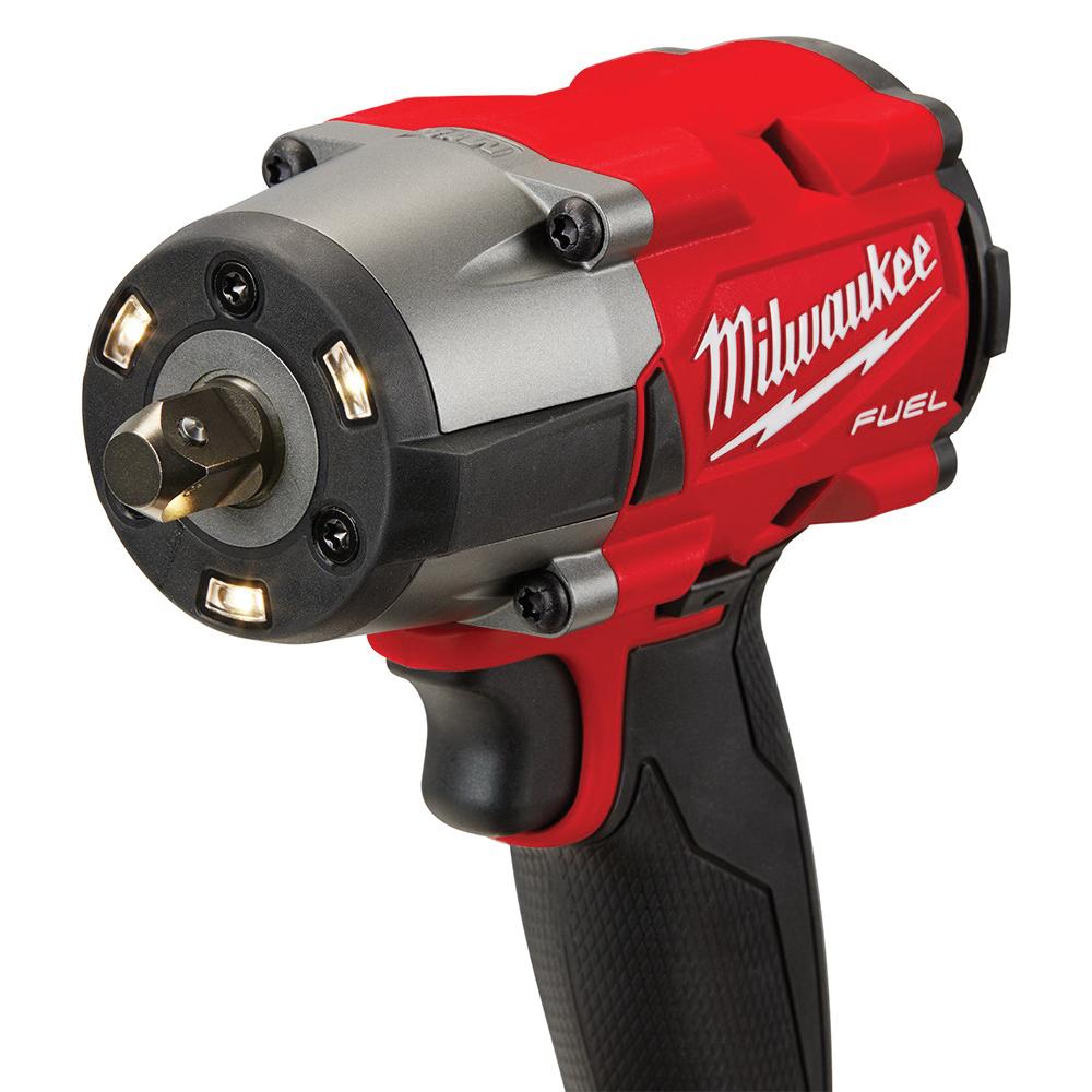 Milwaukee&reg; 2962P-22 M18&trade; FUEL&trade; Cordless Variable Mid-Torque Impact Wrench, 1/2 in, 650 in-lb Torque, 18 V, 6 in OAL