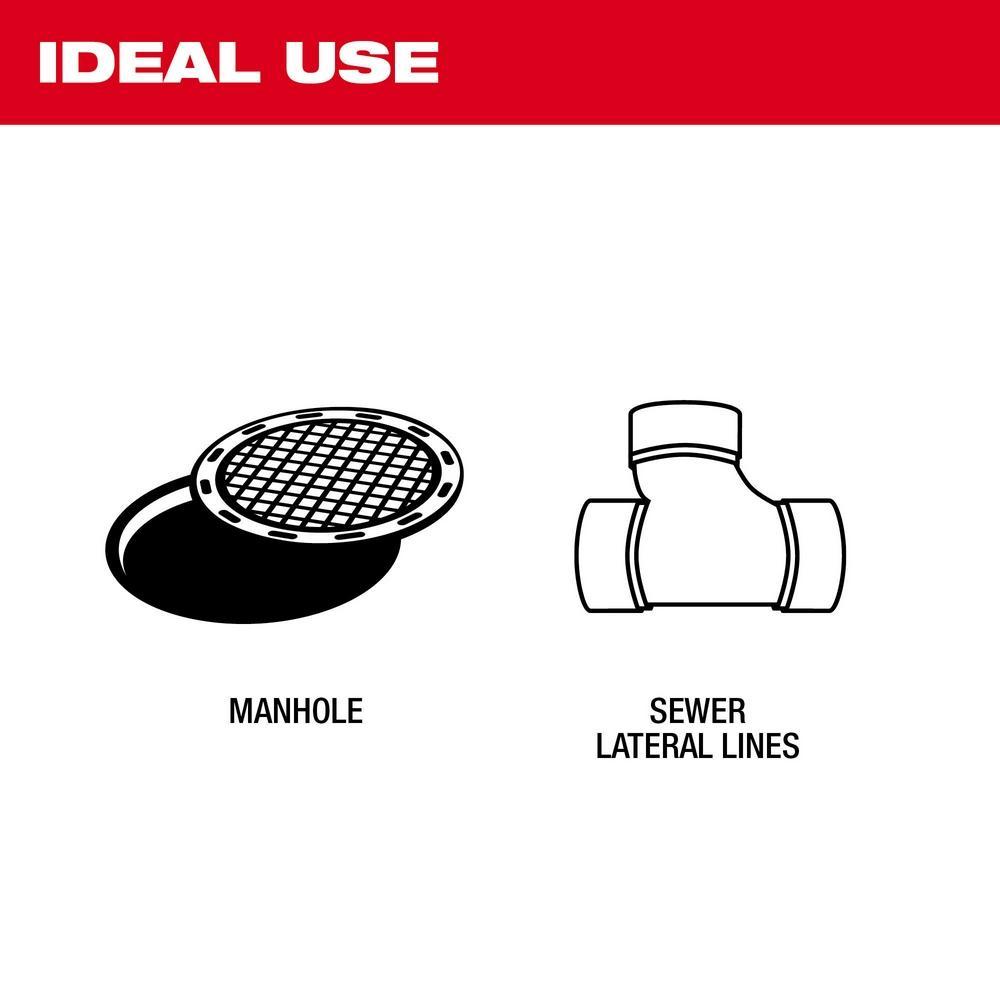 Milwaukee&reg; 2976-22 Sewer Mid-Stiff Pipeline Inspection System, For Use With M18&trade; Wireless Monitor or MILWAUKEE&reg; Pipeline Inspection App, 1080p Camera Resolution, IP67