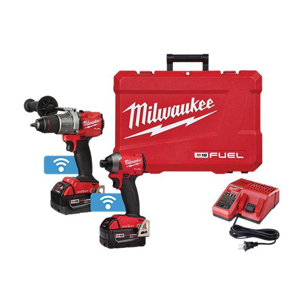 Milwaukee&reg; 3453-22HSR M12 FUEL Brushless Drill/Driver Kit, Tools: Impact Driver/High Speed Ratchet, 12 V, 2 Ah Li-Ion Battery, 1/4 in Chuck Size, 1/2 in Anvil Size, 125 ft-lb Torque