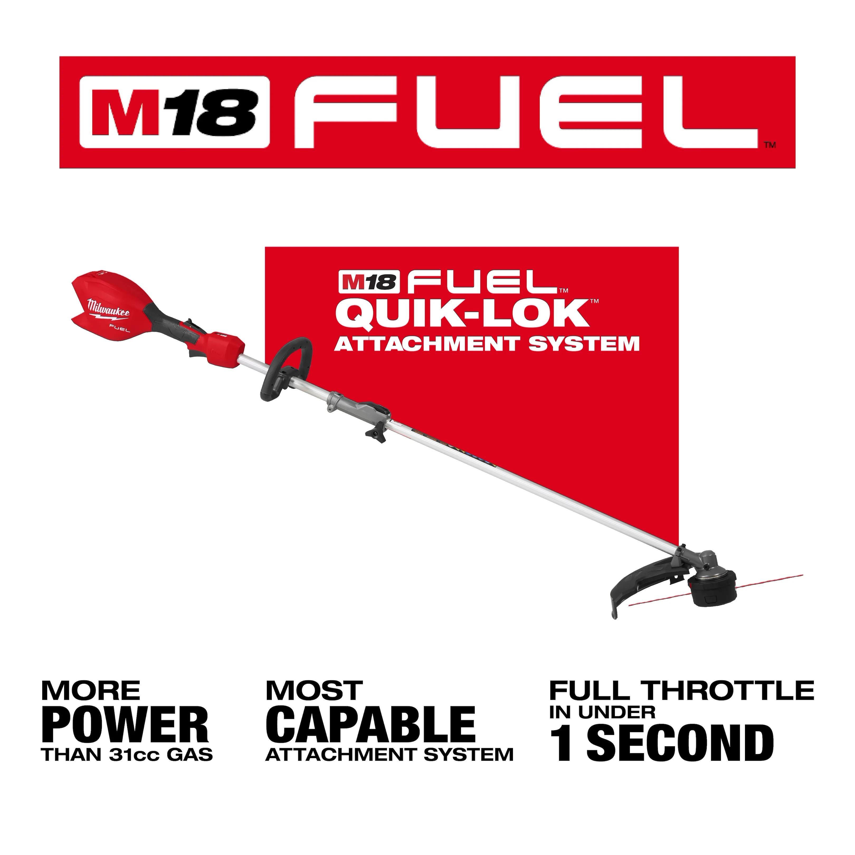 Milwaukee&reg; 3016-20ST M18 FUEL&trade; String Trimmer, 14 to 16 in W Cutting, 0.080, 0.095 in Dia Line