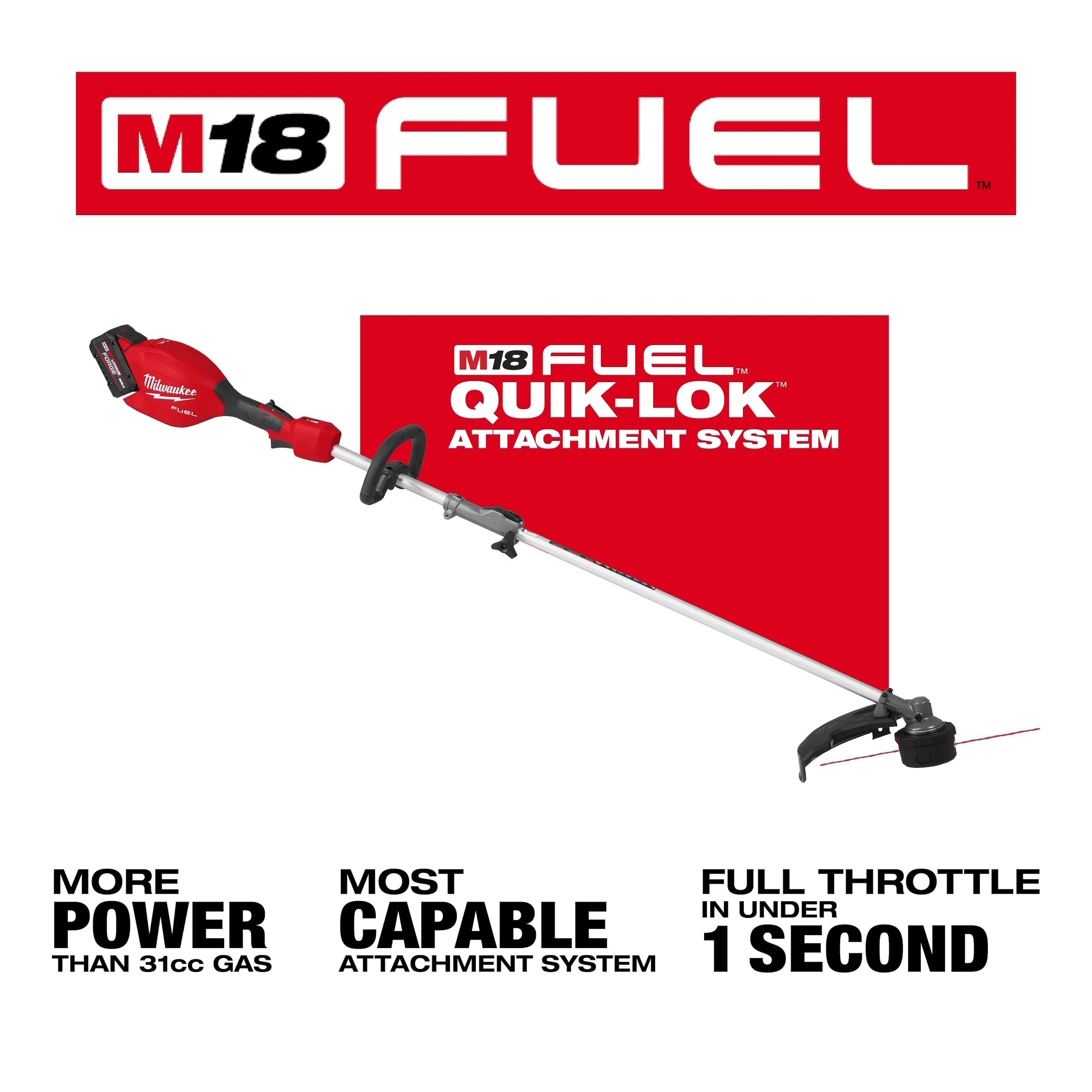 Milwaukee&reg; 3016-21ST M18 FUEL&trade; String Trimmer, 14 to 16 in W Cutting, 0.080, 0.095 in Dia Line