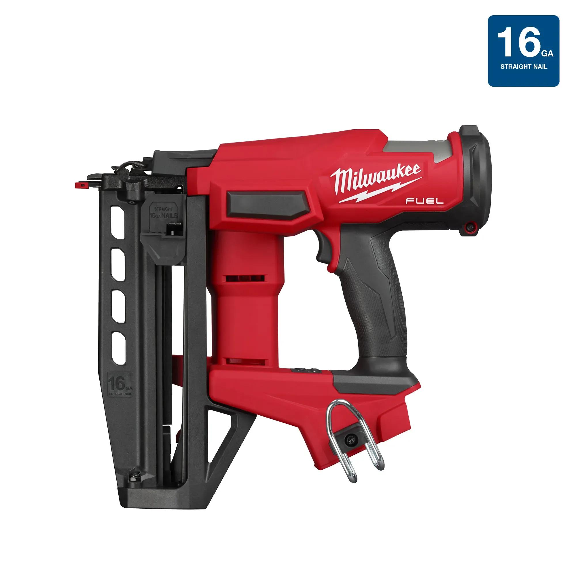 Milwaukee® M18™ FUEL™ 2841-20 Cordless Angled Finish Nailer, For Fastener Type: 16 ga Angled Finish Nail, 110 Magazine, 12.75 in OAL, Battery