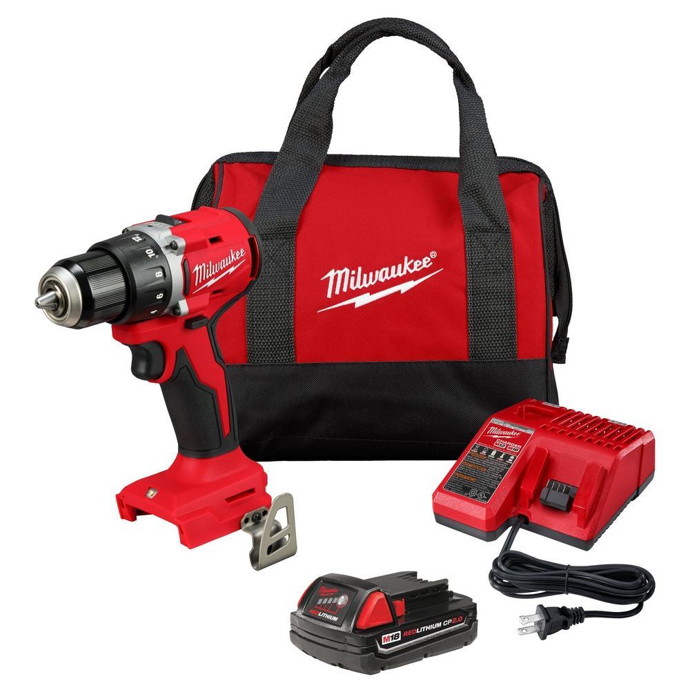 Milwaukee&reg; 3601-21P Compact Brushless Drill Driver, 1/2 in Chuck, 18 V, 0 to 500, 0 to 1800 rpm No-Load, 6-1/2 in OAL, Li-Ion Battery