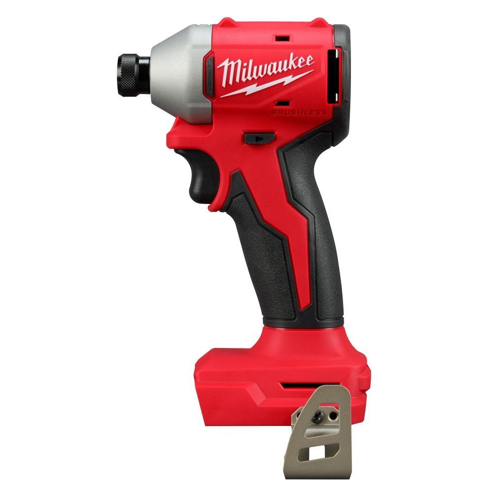Milwaukee&reg; 3650-20 Compact Brushless Hex Impact Driver, 1/4 in Drive Hex Drive, 0 to 4900 bpm, 1700 in-lb Torque Rating, 18 V, 4.4 in OAL