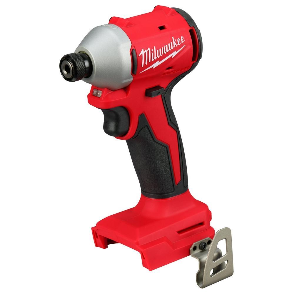 Milwaukee&reg; 3650-20 Compact Brushless Hex Impact Driver, 1/4 in Drive Hex Drive, 0 to 4900 bpm, 1700 in-lb Torque Rating, 18 V, 4.4 in OAL