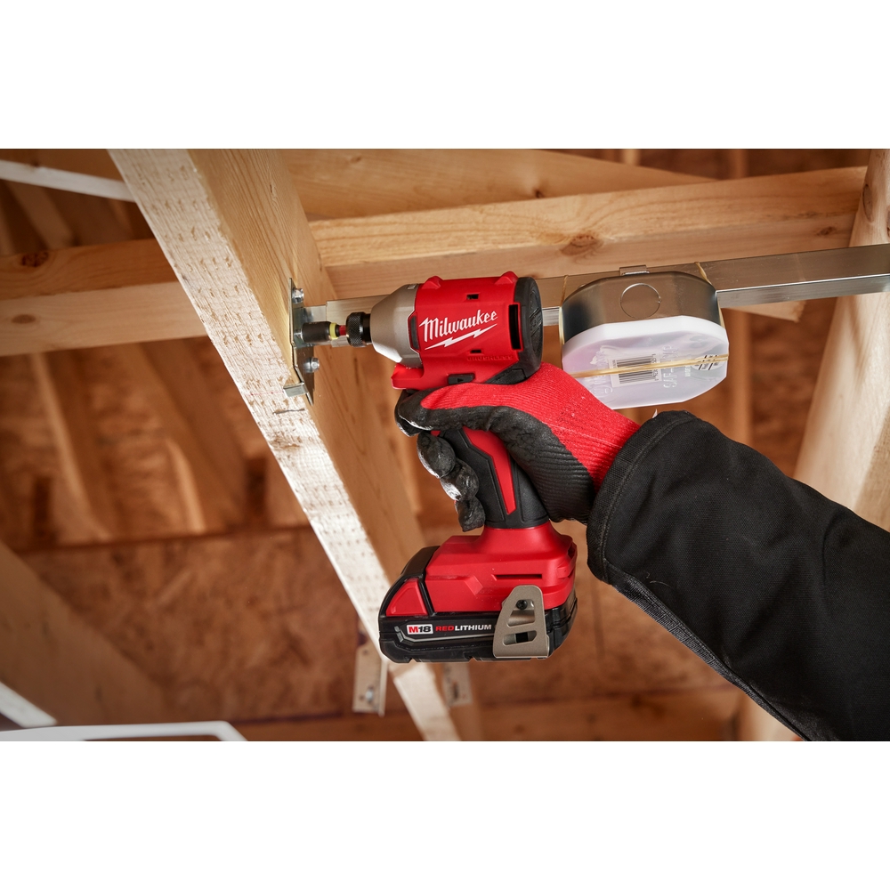 Milwaukee&reg; 3650-20 Compact Brushless Hex Impact Driver, 1/4 in Drive Hex Drive, 0 to 4900 bpm, 1700 in-lb Torque Rating, 18 V, 4.4 in OAL