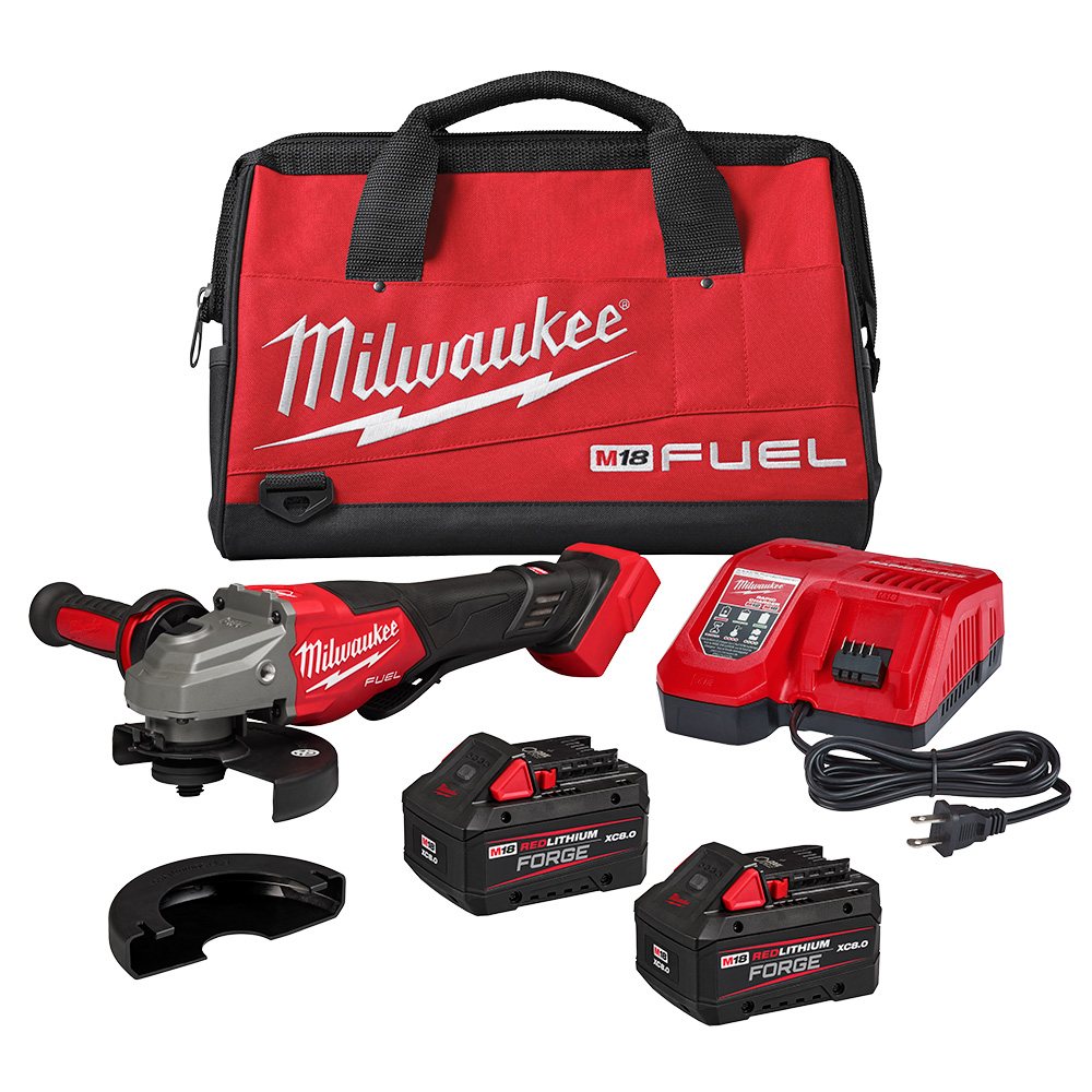 Milwaukee&reg; 3670-22 M18 FUEL&trade; Braking Small Grinder, 6 in Dia Wheel, 5/8-11 in Arbor/Shank, 18 V, Lithium Battery, 2 Batteries, Paddle Switch