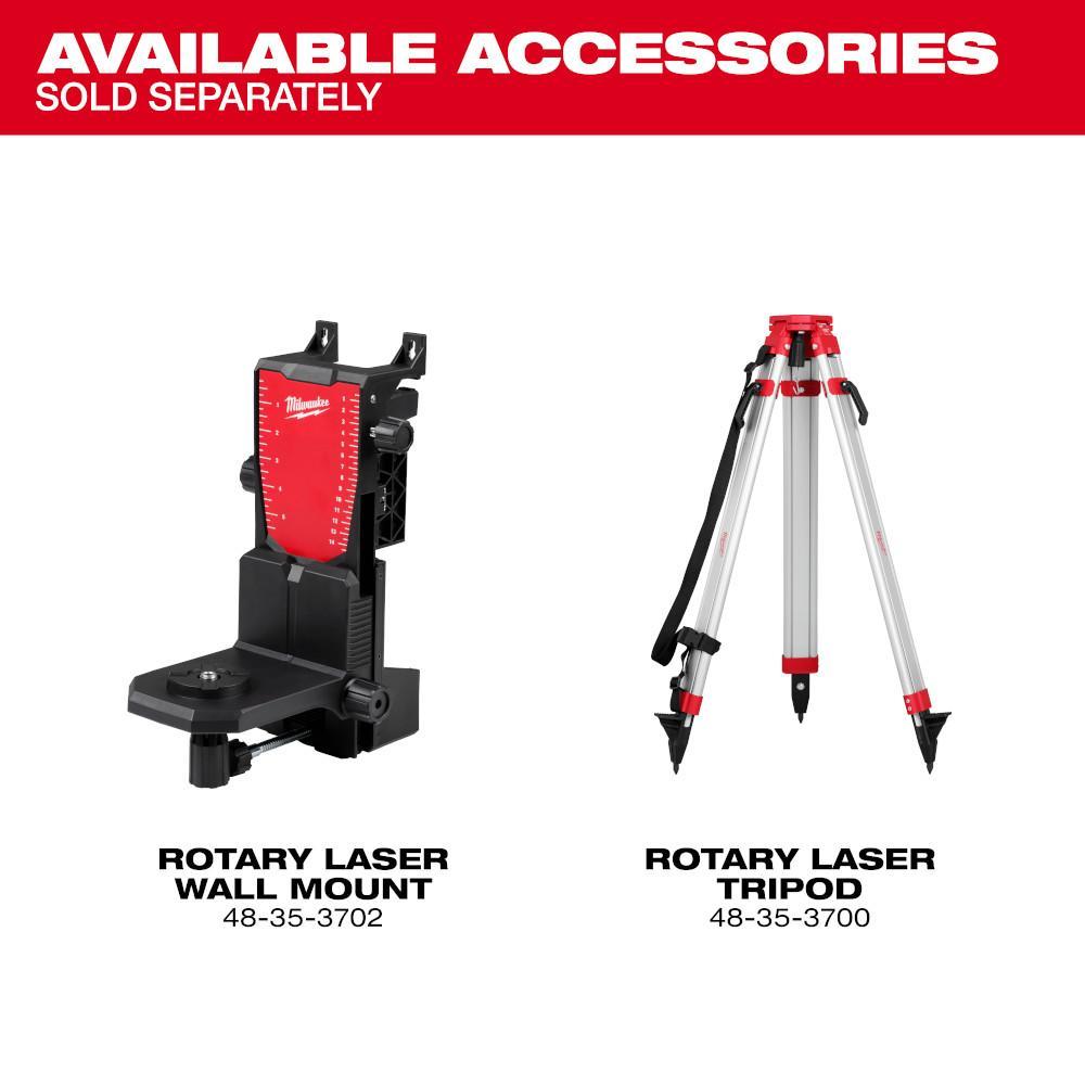 Milwaukee&reg; 3711 Exterior Rotary Laser Receiver, For Use With Milwaukee M18&trade; Red Exterior Rotary Laser (3701-21), Molded Plastic, Red
