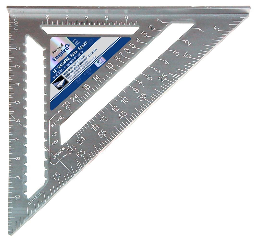 Empire® E280 Fast Adjustment Combination Square, 16 in L, 1/32 in Graduation, 45 deg, 16 in Tongue, Aluminum