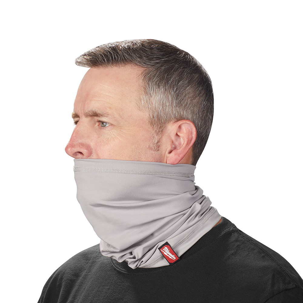 Milwaukee&reg; 423G Multi-Functional Adult Unisex Neck Gaiter, Universal, Gray, 86% Polyester/14% Spandex
