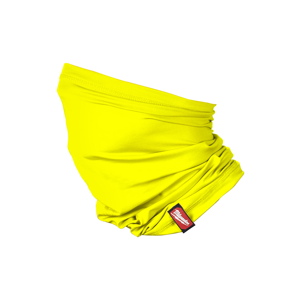 Milwaukee® 423HV Multi-Functional Adult Unisex Neck Gaiter, Universal, Hi-Viz Yellow, 86% Polyester/14% Spandex