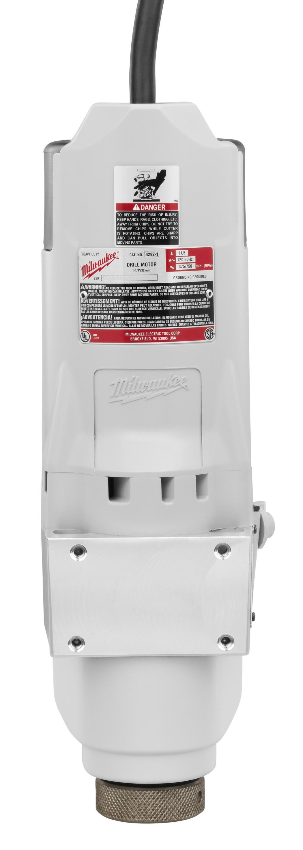 Milwaukee® 4274-21 Permanent Magnetic Drill Kit, 3/4 in Chuck, 2.3 hp, 1-1/4 in Drill to Center From Base, 475/730 rpm Spindle Speed, 120 V AC