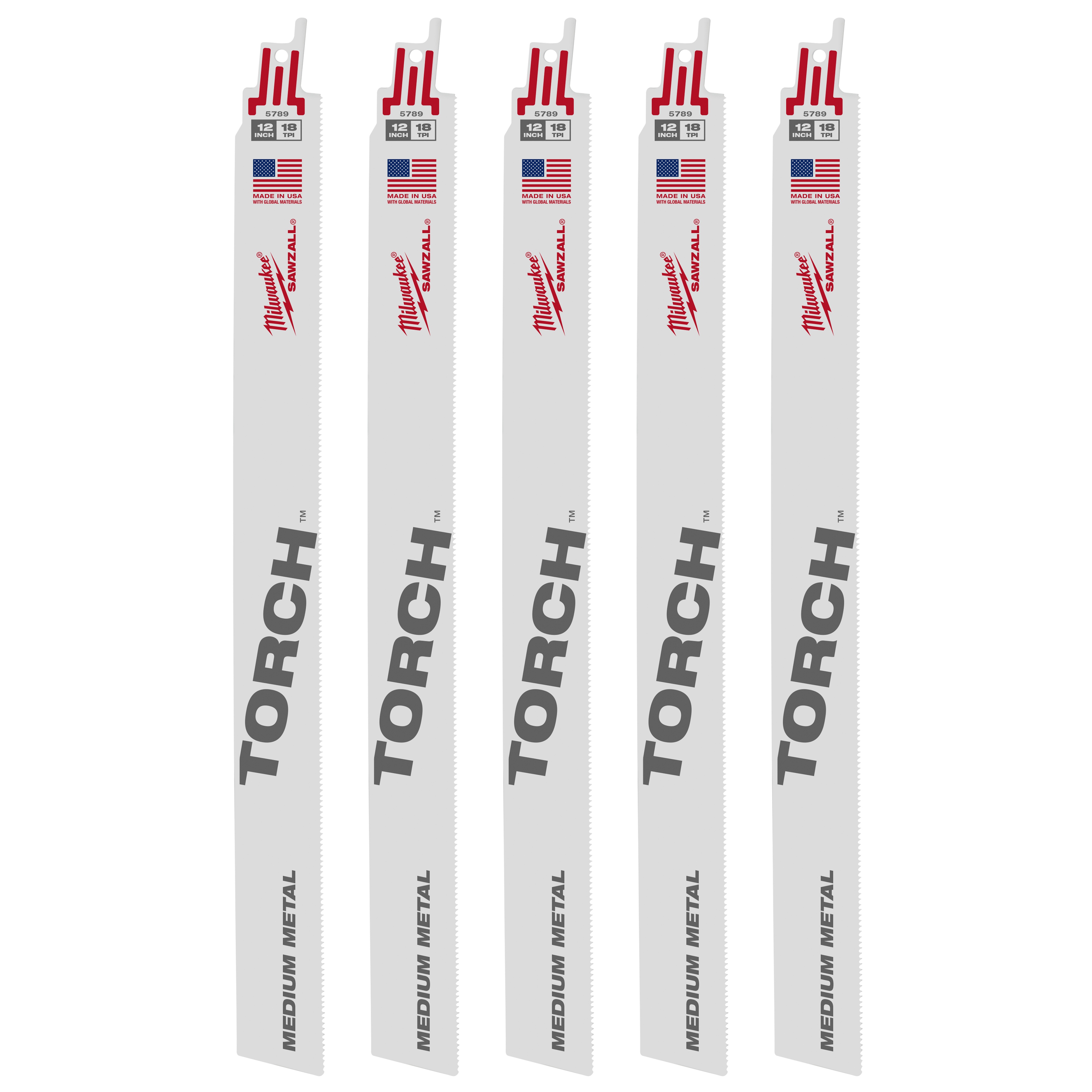 Milwaukee&reg; SAWZALL&reg; 48-00-5182 Double Duty Straight Back Thin Kerf Reciprocating Saw Blade, 6 in L x 3/4 in W, 14 TPI, Bi-Metal Body, Universal/Toothed Edge Tang