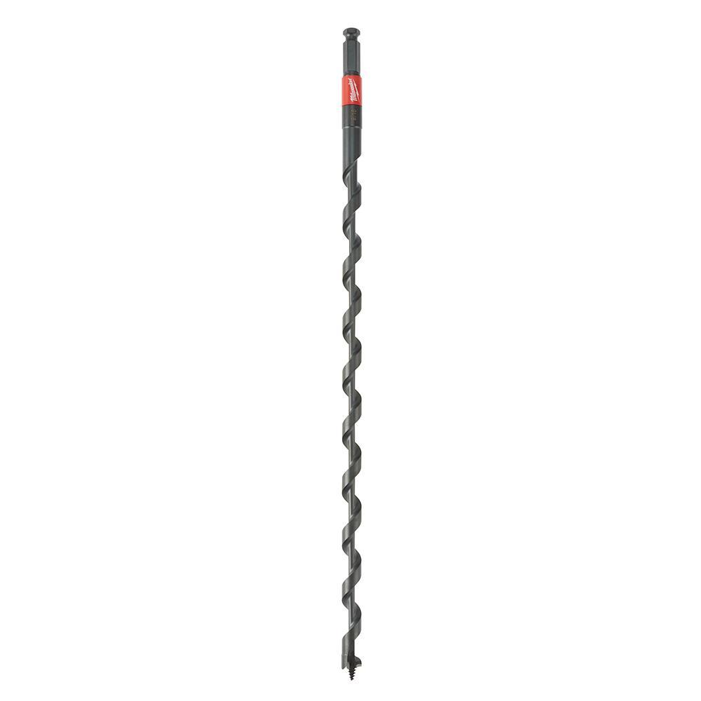 Milwaukee&reg; Shockwave&trade; 48-13-6802 Impact Auger Bit, 1/2 in Dia, 24 in OAL, Wide Flute, 7/16 in Shank