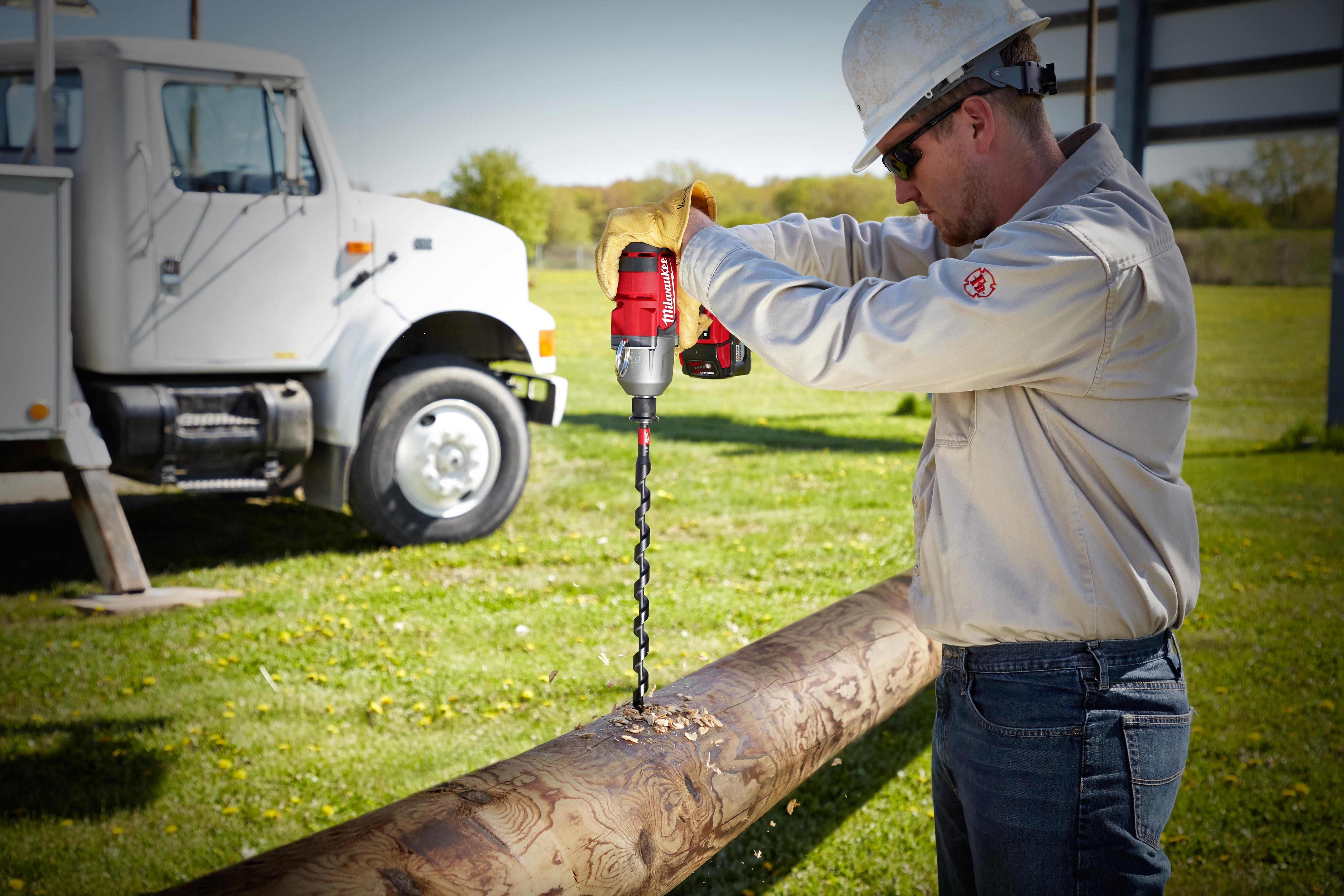 Milwaukee&reg; Shockwave&trade; 48-13-6802 Impact Auger Bit, 1/2 in Dia, 24 in OAL, Wide Flute, 7/16 in Shank