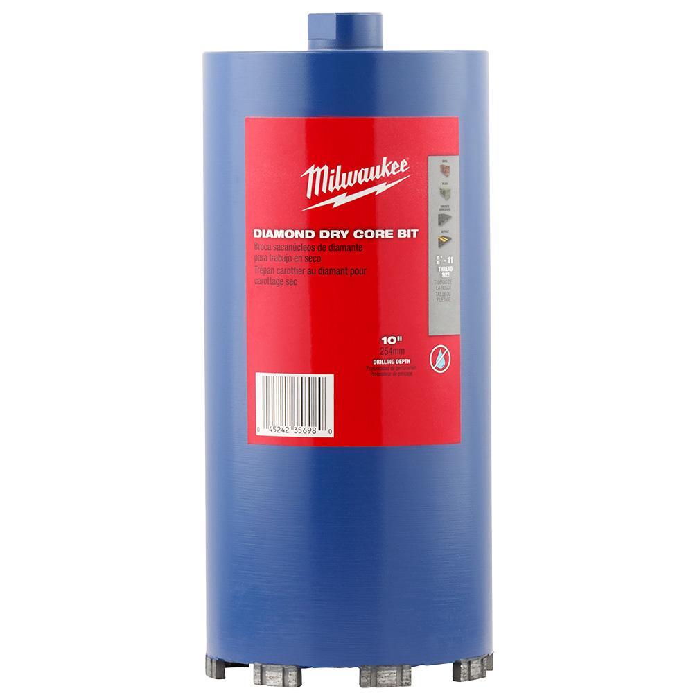 Milwaukee&reg; 48-17-0045 Dry Core Masonry Bit, 4-1/2 in Drill - Fraction, 4.5 in Drill - Decimal Inch