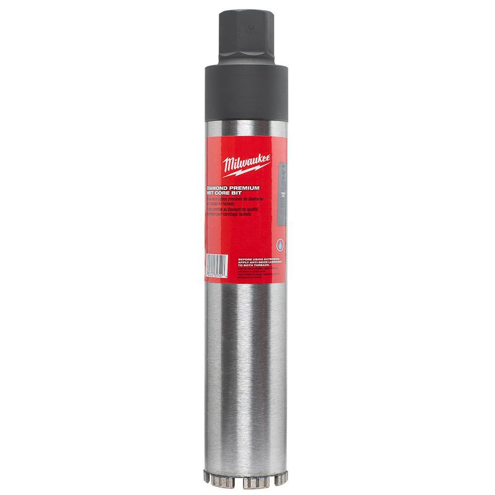 Milwaukee&reg; 48-17-3035 Premium Grade Wet Core Bit, 3-1/2 in Drill - Fraction, 3.5 in Drill - Decimal Inch