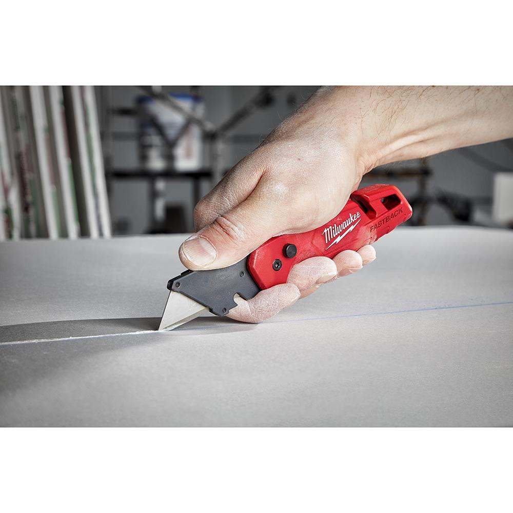 Milwaukee&reg; FASTBACK&trade; 48-22-1501 Folding Utility Knife, Steel Blade, 1 Blades Included, 6.87 in OAL