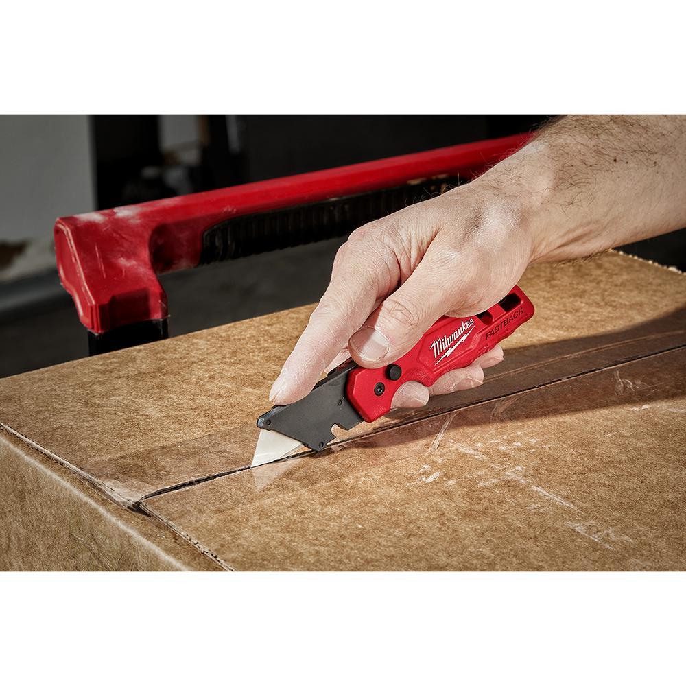 Milwaukee&reg; FASTBACK&trade; 48-22-1501 Folding Utility Knife, Steel Blade, 1 Blades Included, 6.87 in OAL