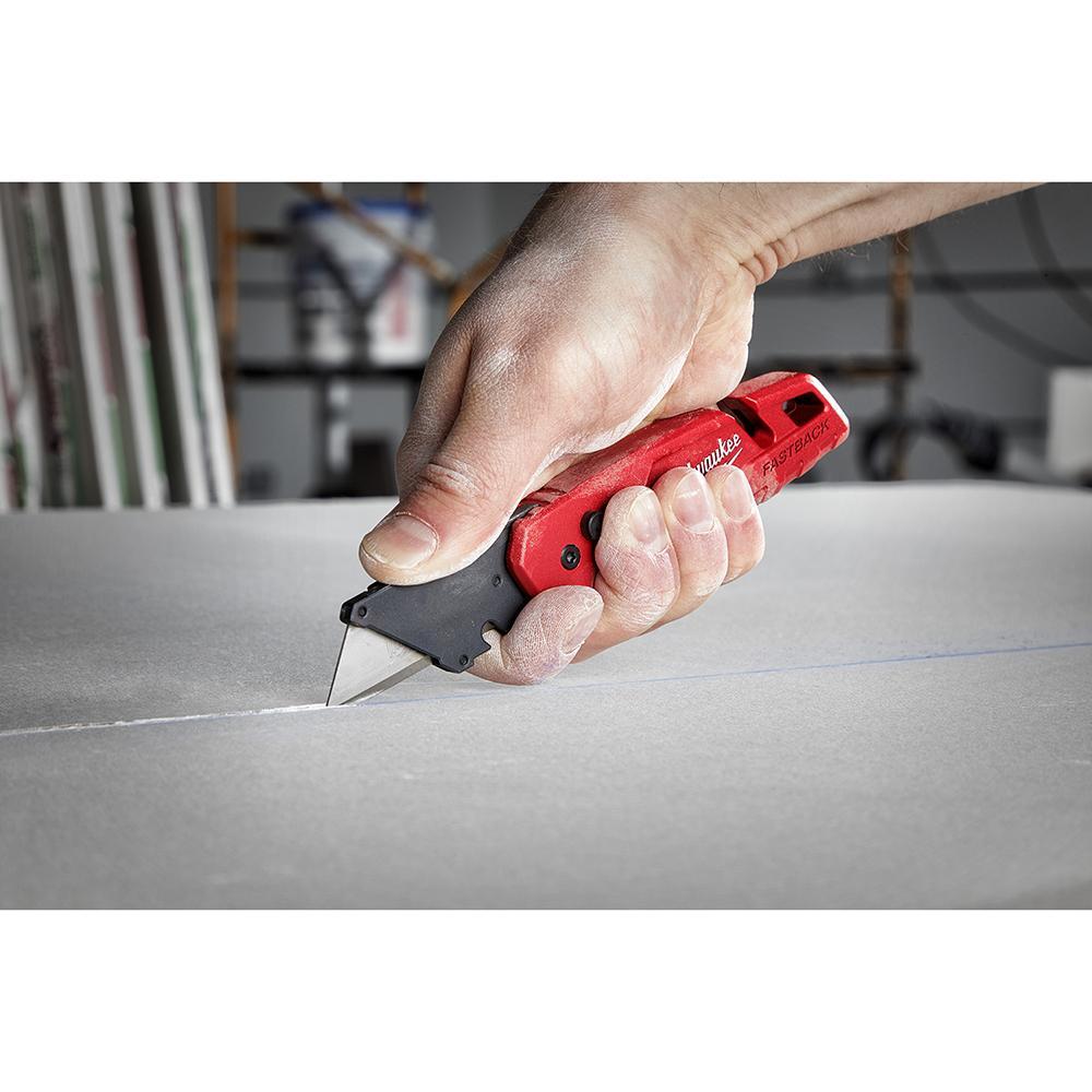 Milwaukee&reg; FASTBACK&trade; 48-22-1502 Folding Utility Knife With Blade Storage, Steel Blade, 1 Blades Included, 6.87 in OAL