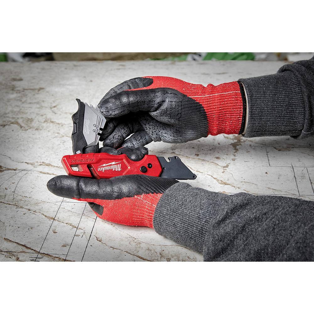 Milwaukee&reg; FASTBACK&trade; 48-22-1502 Folding Utility Knife With Blade Storage, Steel Blade, 1 Blades Included, 6.87 in OAL