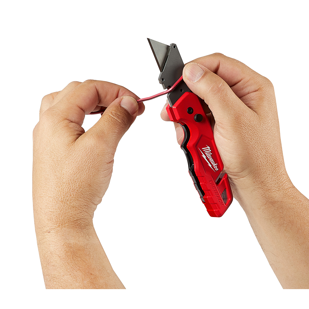 Milwaukee&reg; FASTBACK&trade; 48-22-1502 Folding Utility Knife With Blade Storage, Steel Blade, 1 Blades Included, 6.87 in OAL