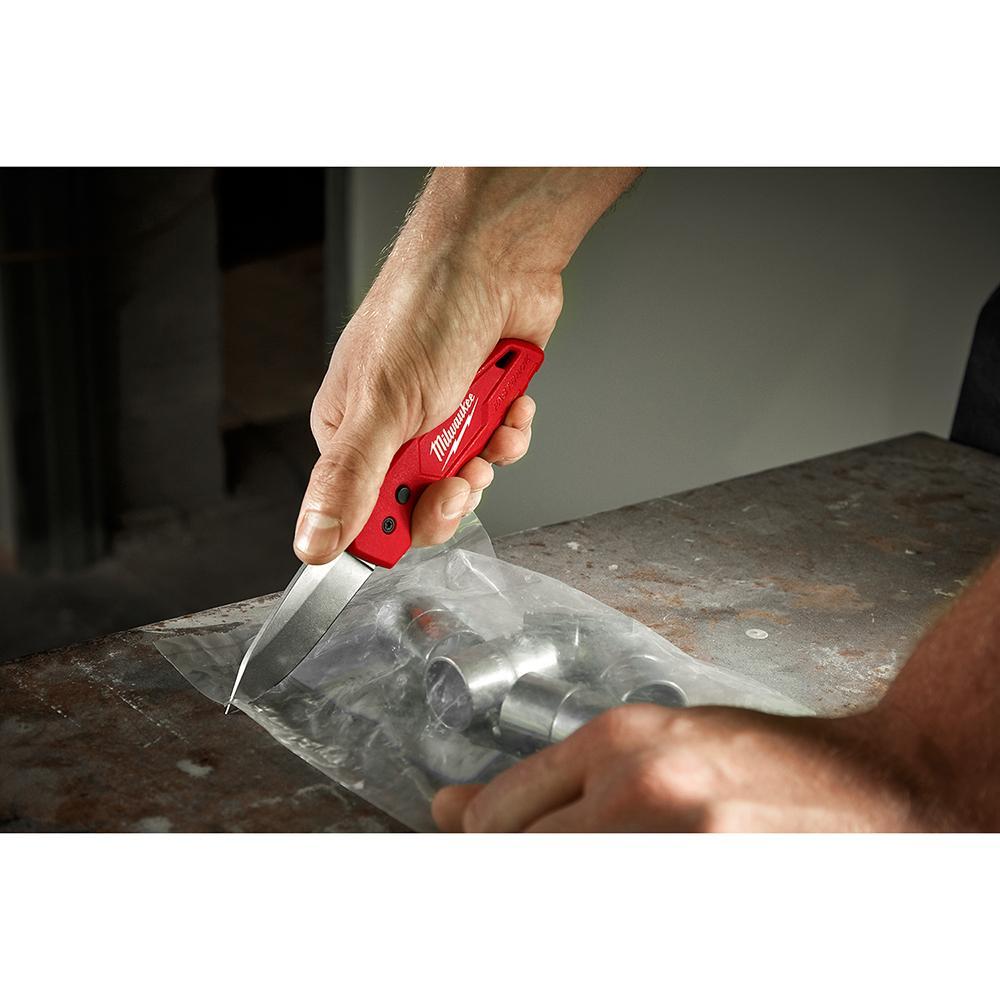 Milwaukee&reg; Fastback&trade; 48-22-1520 Lockable Folding Pocket Knife, Stainless Steel Drop Point Blade, 2.95 in L Blade