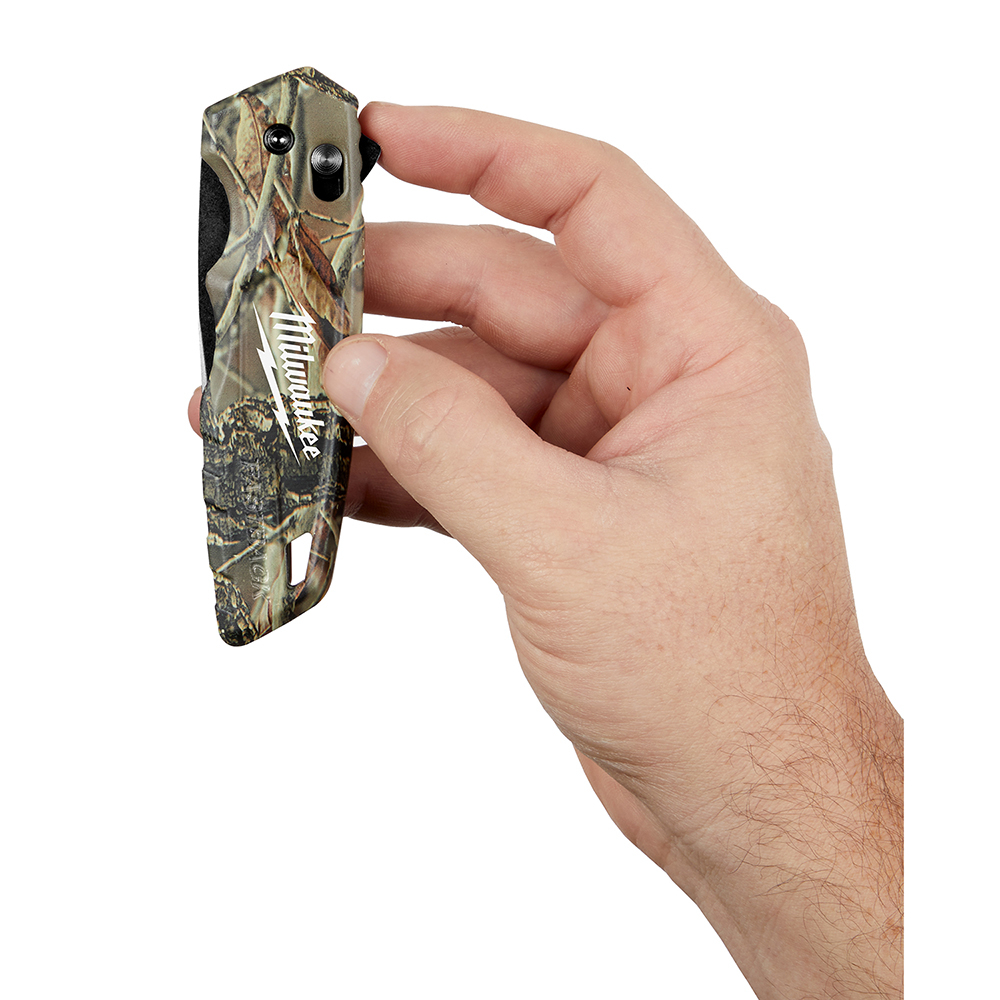 Milwaukee&reg; FASTBACK&trade; 48-22-1535 Spring Assisted Folding Knife, Stainless Steel Tanto Blade, Serrated Edge, Slide-Lock Opening