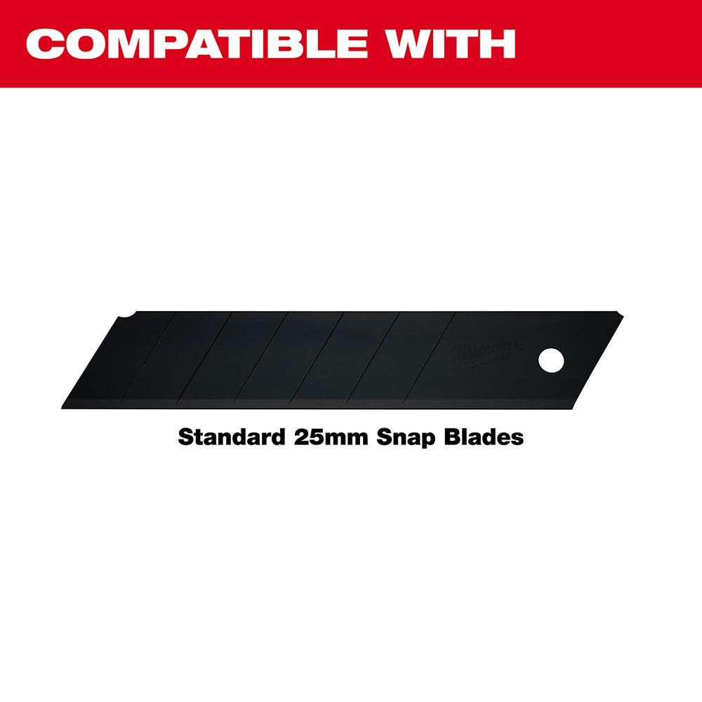 Milwaukee&reg; 48-22-1965 General Purpose Utility Knife, 25 mm W Retractable Snap-Off Blade, Micro Carbide Metal Blade, 1 Blade Included, 7 in OAL