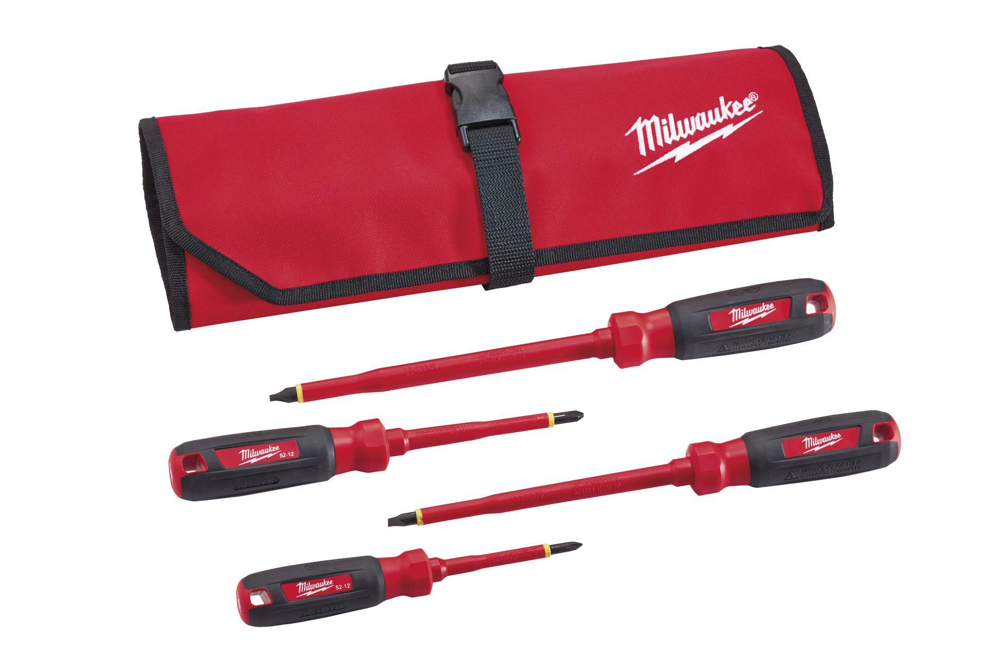 Milwaukee&reg; 48-22-2204 Screwdriver Set, 4 Pieces, Polycarbonate Handle/Steel Shank