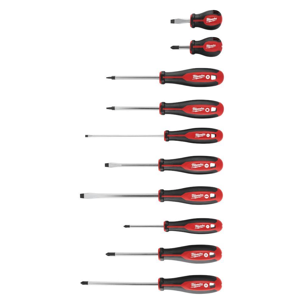 Milwaukee&reg; 48-22-2710 Demolition Screwdriver Set, 10 Pieces, Forged Steel/Plastic/Rubber