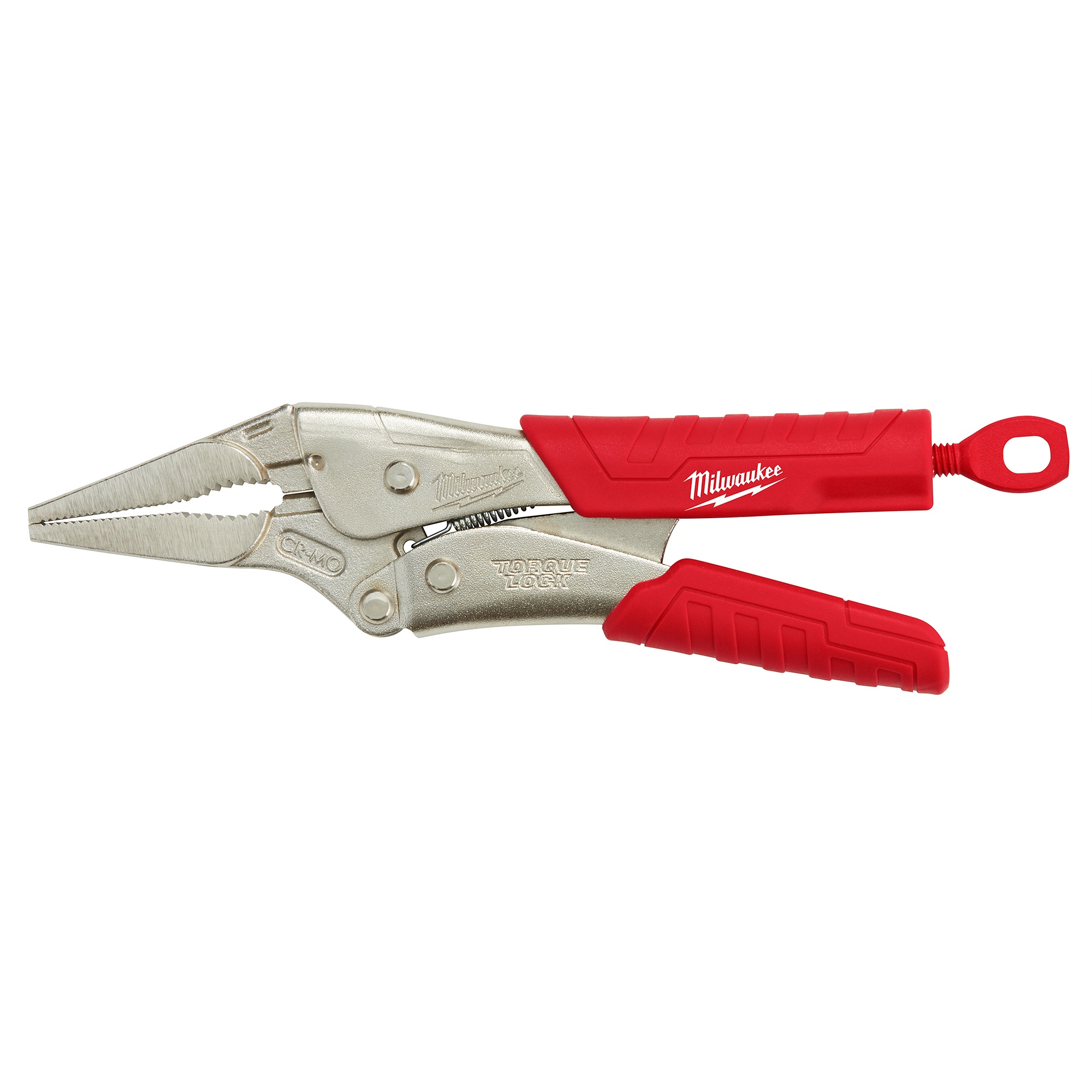 Milwaukee&reg; TORQUE LOCK&trade; 48-22-3409 Locking Plier With Wire Cutter, 2-1/2 in Nominal, 2.11 in L x 3/16 in W Forged Alloy Steel Long Nose Curved Jaw, 9 in OAL