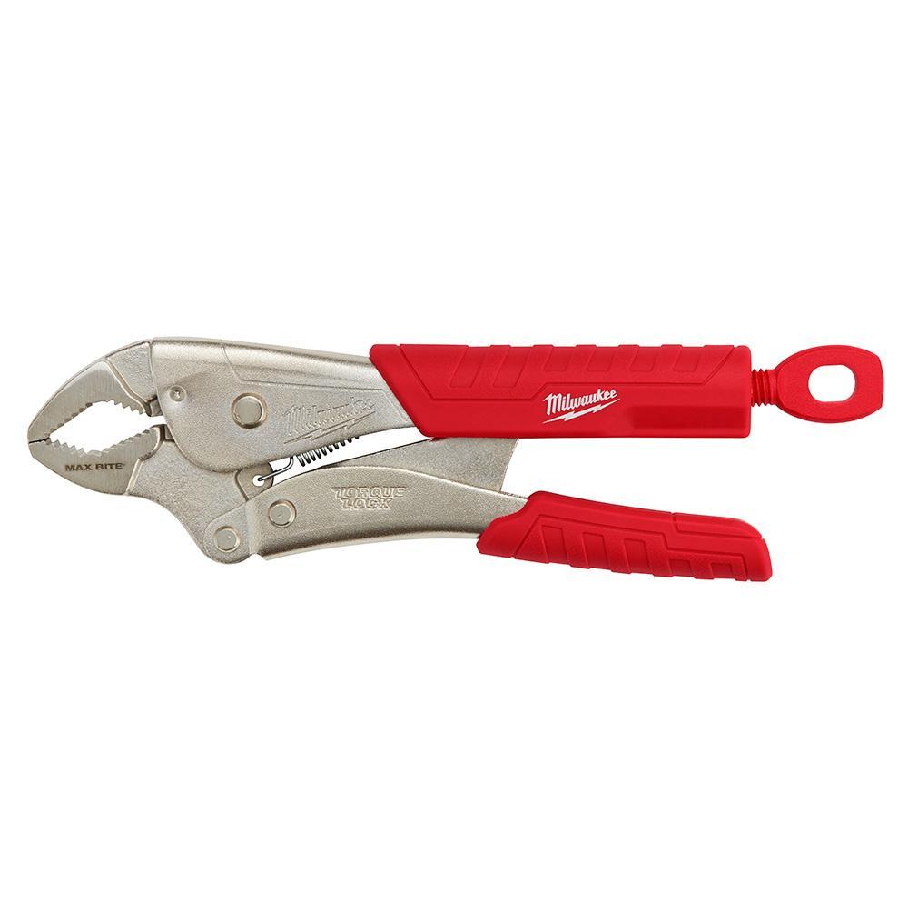 Milwaukee&reg; TORQUE LOCK&trade; MAXBITE&trade; 48-22-3710 Locking Plier, 1-7/8 in Nominal, 1-13/64 in L x 19/32 in W Forged Alloy Steel Gripped Curved Jaw, 10 in OAL