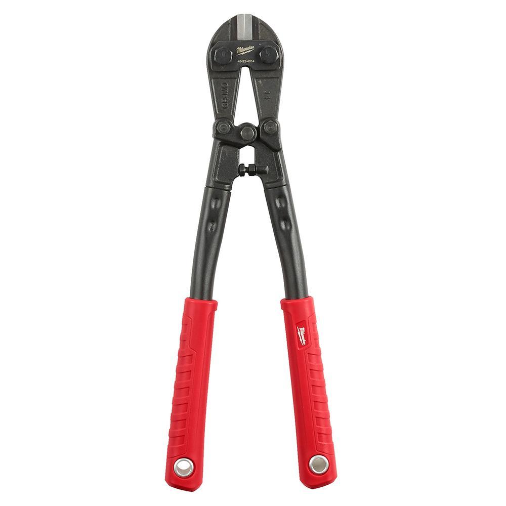 Crescent&reg; 0090MCP Bolt Cutter, 3/8 in Soft, 5/16 in Medium, 9/32 in Hard Materials Cutting, 18.55 in OAL, Center Cut, Steel Jaw