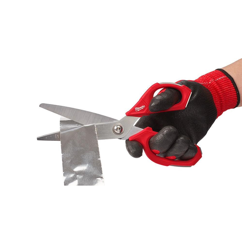 Milwaukee&reg; 48-22-4046 Straight Jobsite Scissor, 9.3 in OAL, Coated Steel Blade, Steel Handle