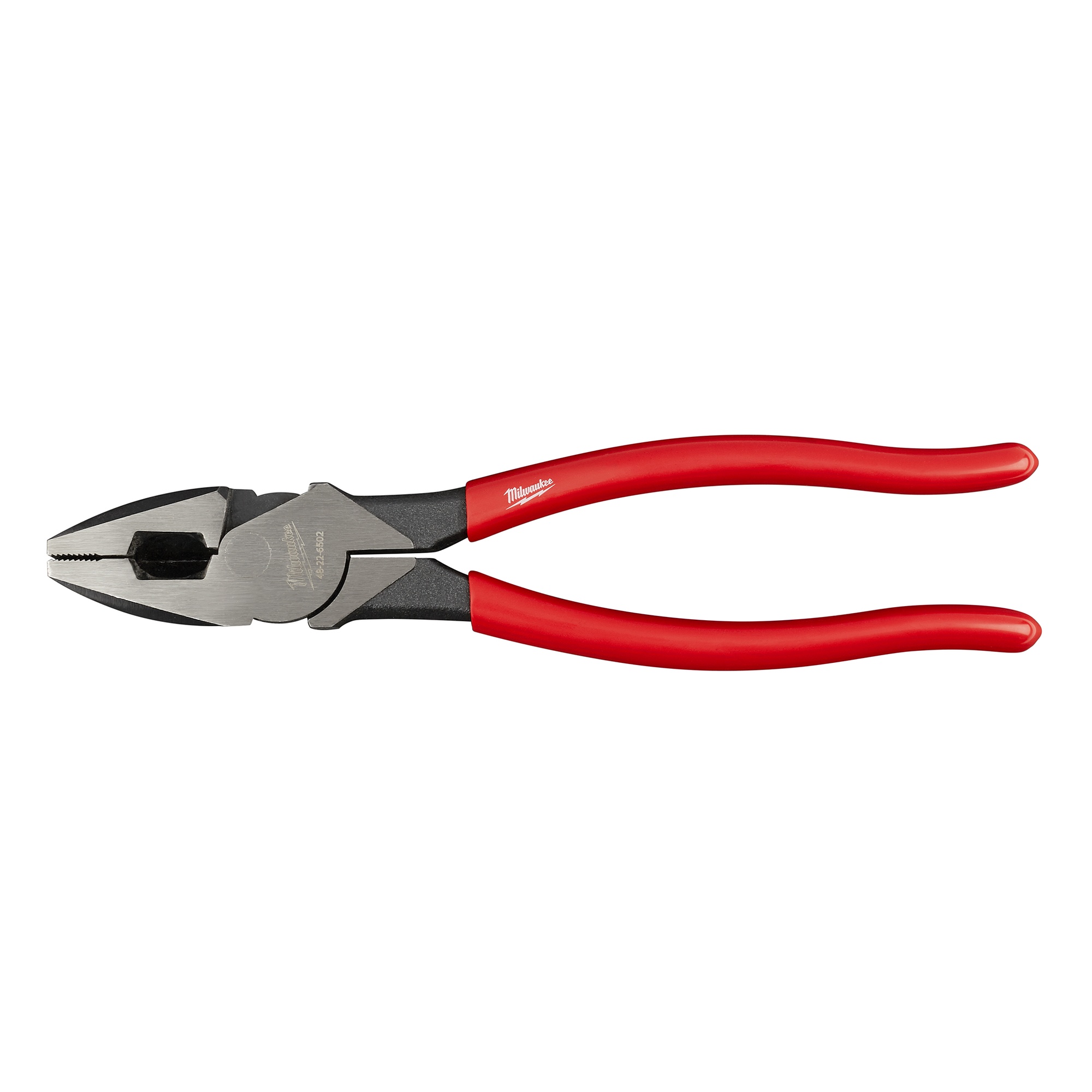 Milwaukee&reg; 48-22-6502 High Leverage Lineman's Plier, 1.44 in Nominal, 1.6 in L x 0.75 in W x 0.5781 in THK Steel, 9 in OAL
