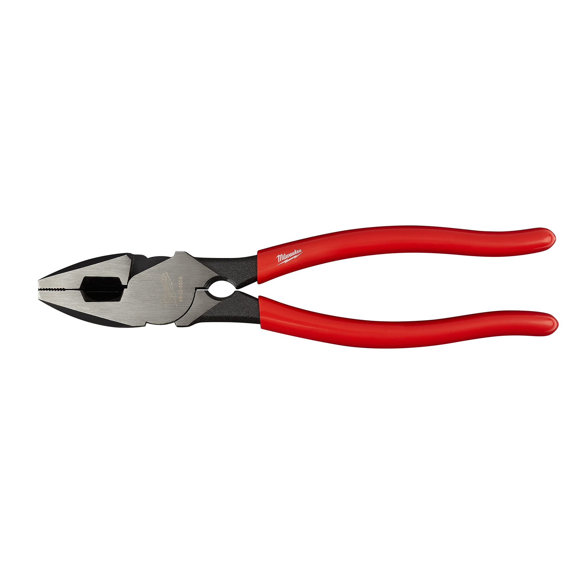 Milwaukee&reg; 48-22-6503 High Leverage Lineman's Plier With Thread Cleaner, 1.44 in Nominal, 1.6 in L x 0.75 in W x 0.5781 in THK Steel, 9 in OAL