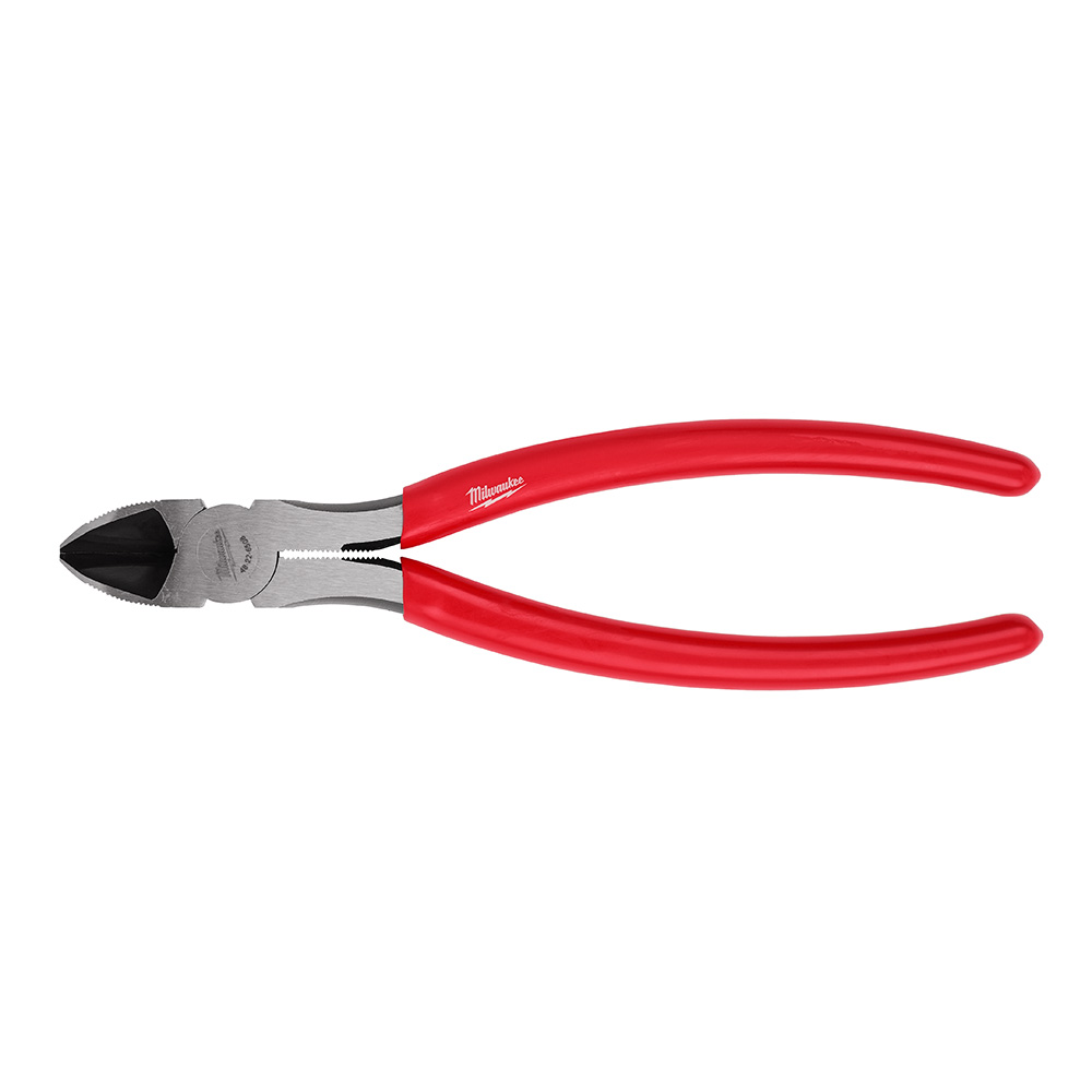 Milwaukee&reg; 48-22-6508 Diagonal Cutting Plier, 3/16 in Nominal, 11/32 in THK Max Wire, 0.9375 in L x 0.41 in W Jaw Steel Jaw, 8 in OAL, Flush Cut