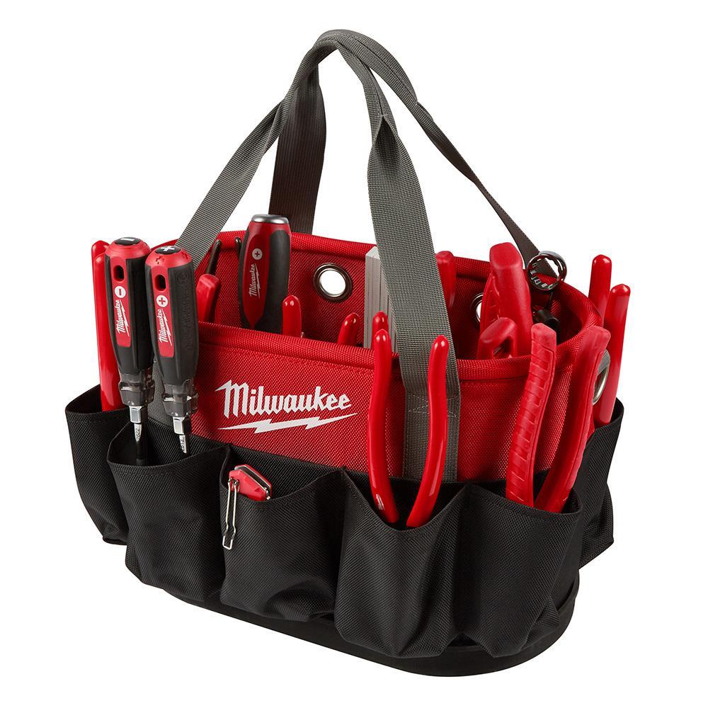 Milwaukee&reg; 48-22-8275 Underground Oval Bag, 1680D Ballistic, Black/Red/Gray