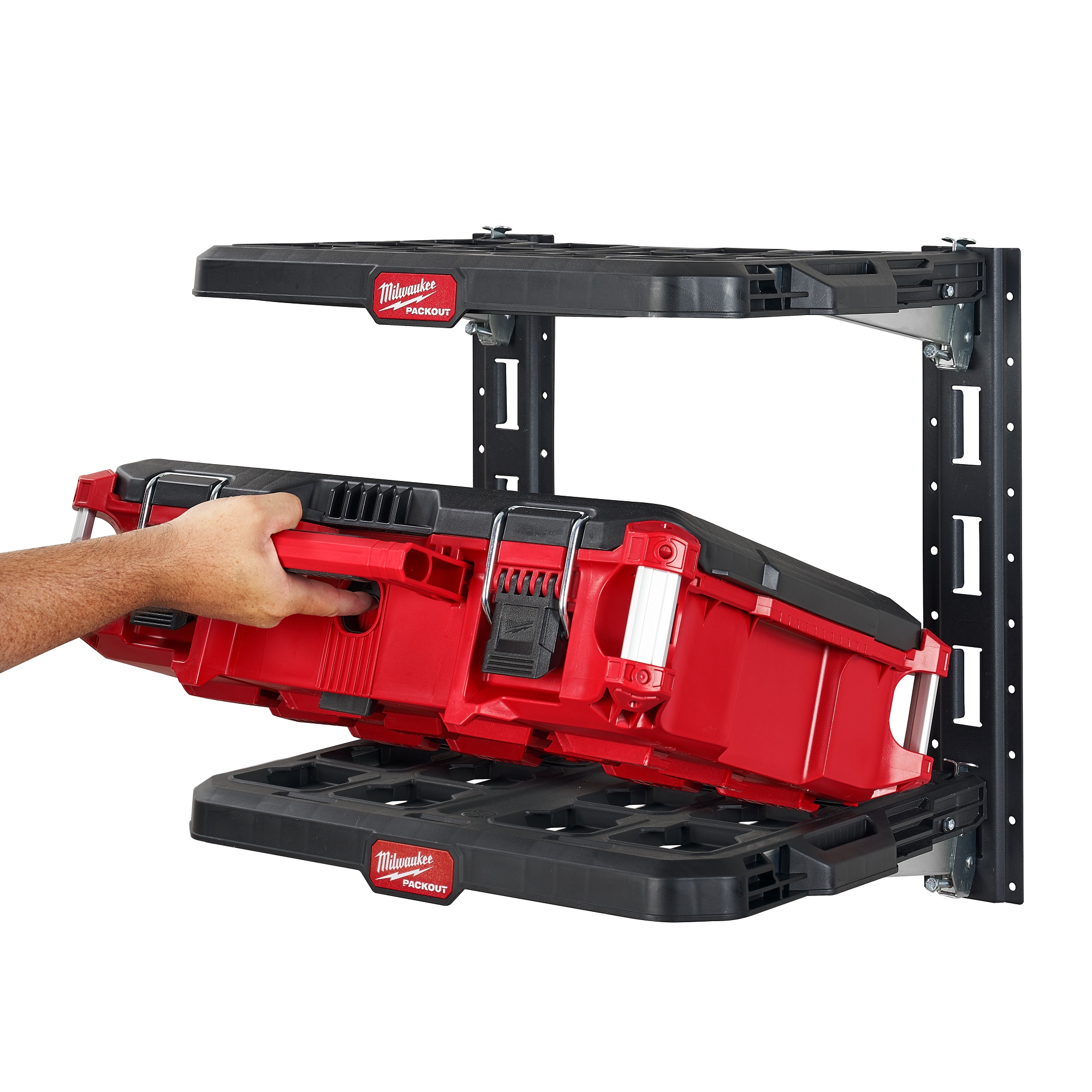Milwaukee&reg; 48-22-8480 PACKOUT&trade; Racking Kit, 50 lb Capacity, Polymer, Black