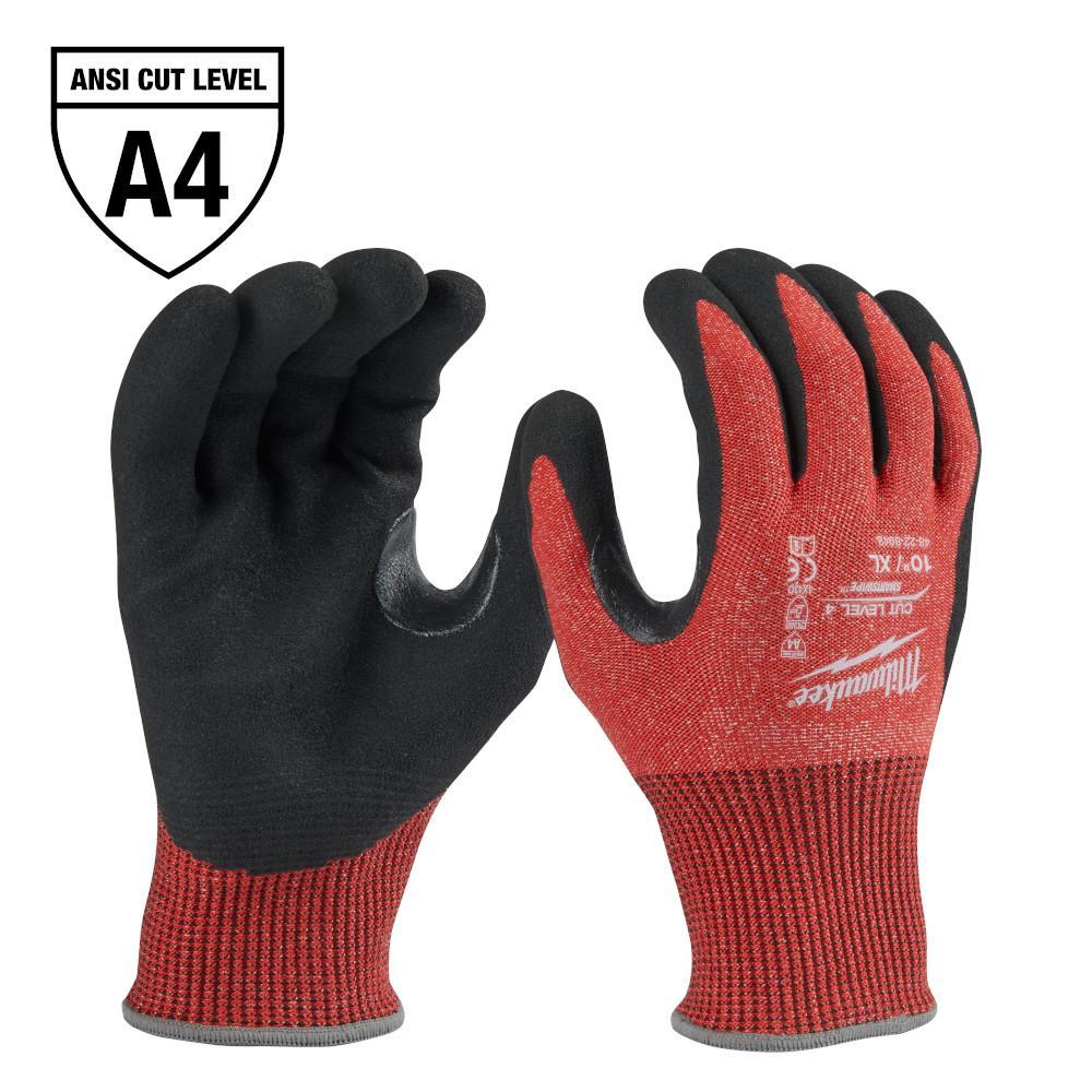 MILWAUKEE XXL Cut Level 1 Dipped Gloves - Red Nitrile Palm Coating