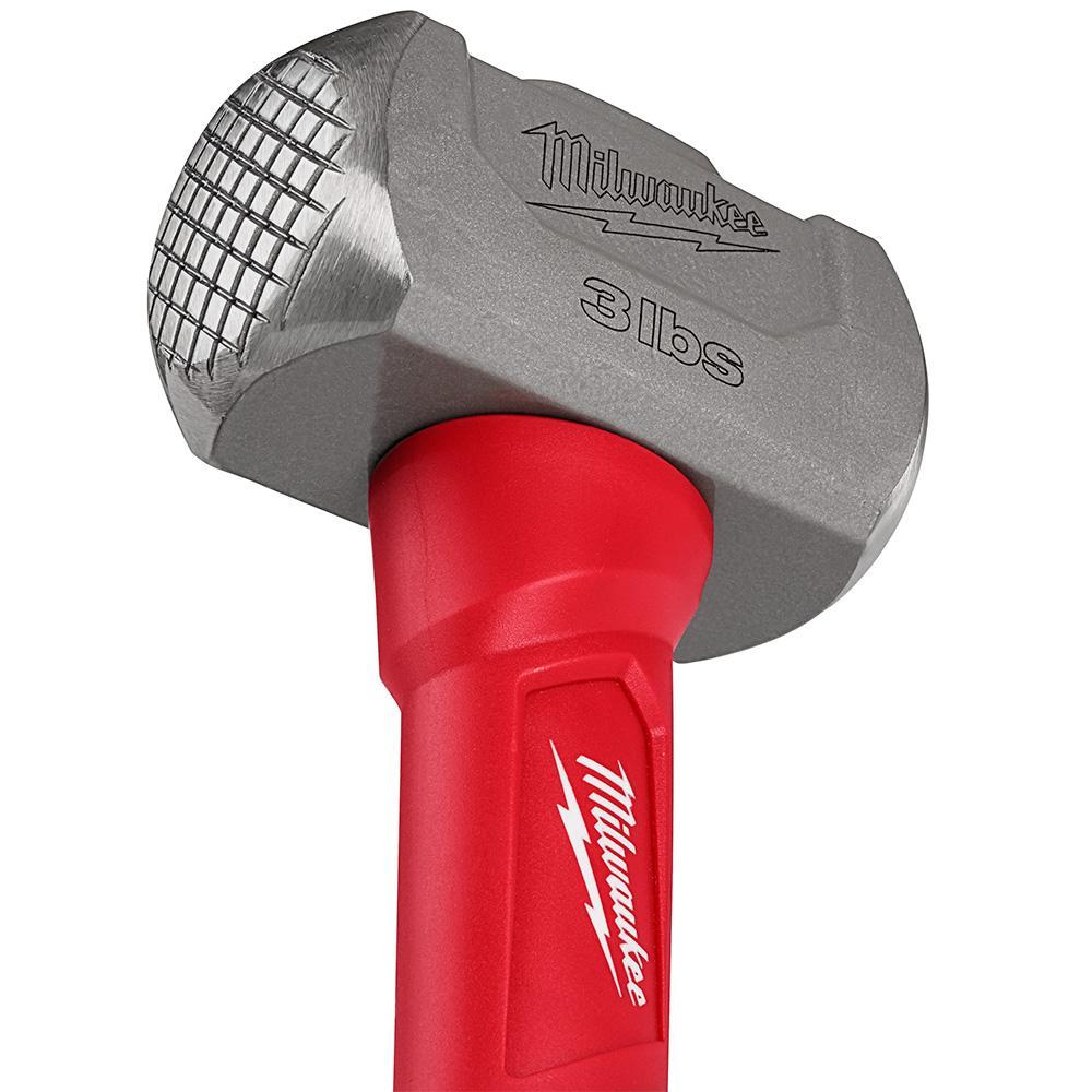 Milwaukee&reg; 48-22-9310 Drilling Hammer, 11 in OAL, Smooth/Milled Face, 3 lb Forged Steel Head, Forged Steel Handle